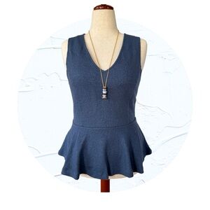 NWT Banana Republic Wool Blend Peplum Blouse